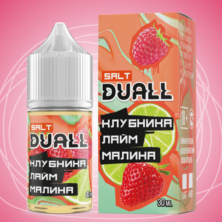 Жидкость DUALL Salt - Клубника, Лайм, Малина 30 мл 20 мг