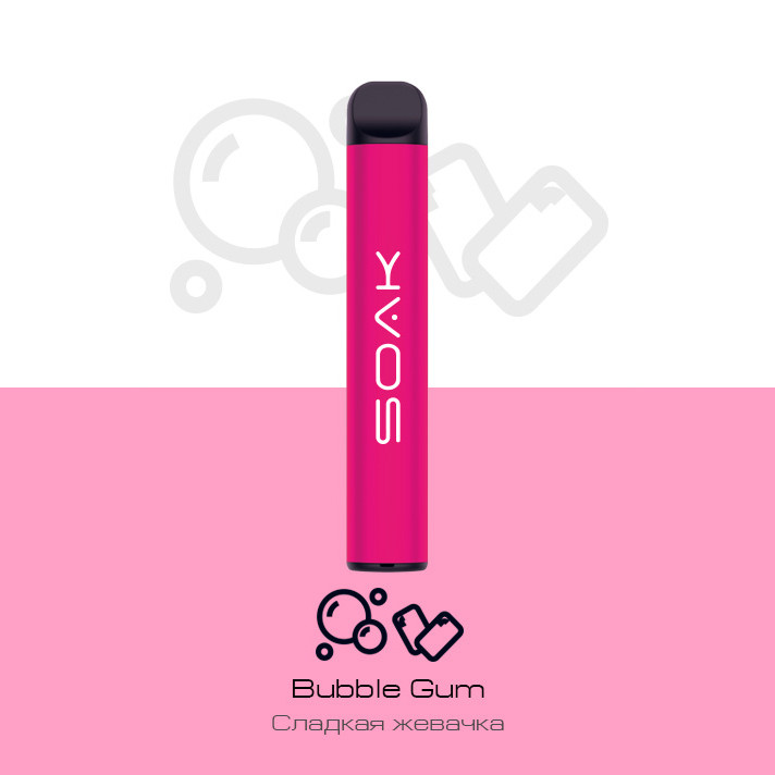 Одноразовая электронная сигарета Soak Q - Bubble Gum