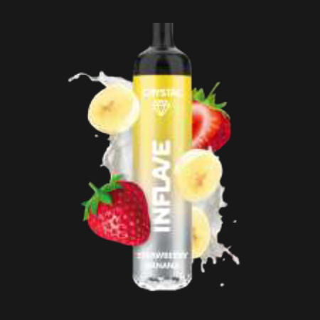 Одноразовая электронная сигарета INFLAVE CRYSTAL - Клубника Банан