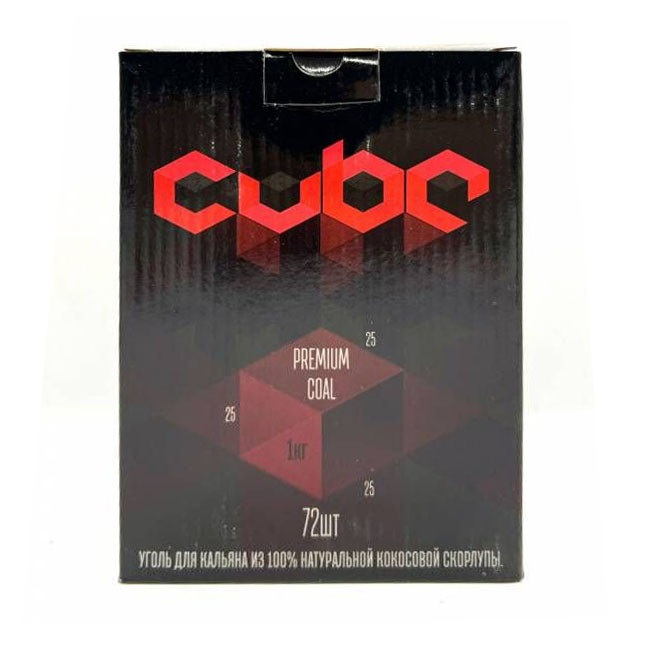 Уголь для кальяна Cube 72 шт (25 мм)