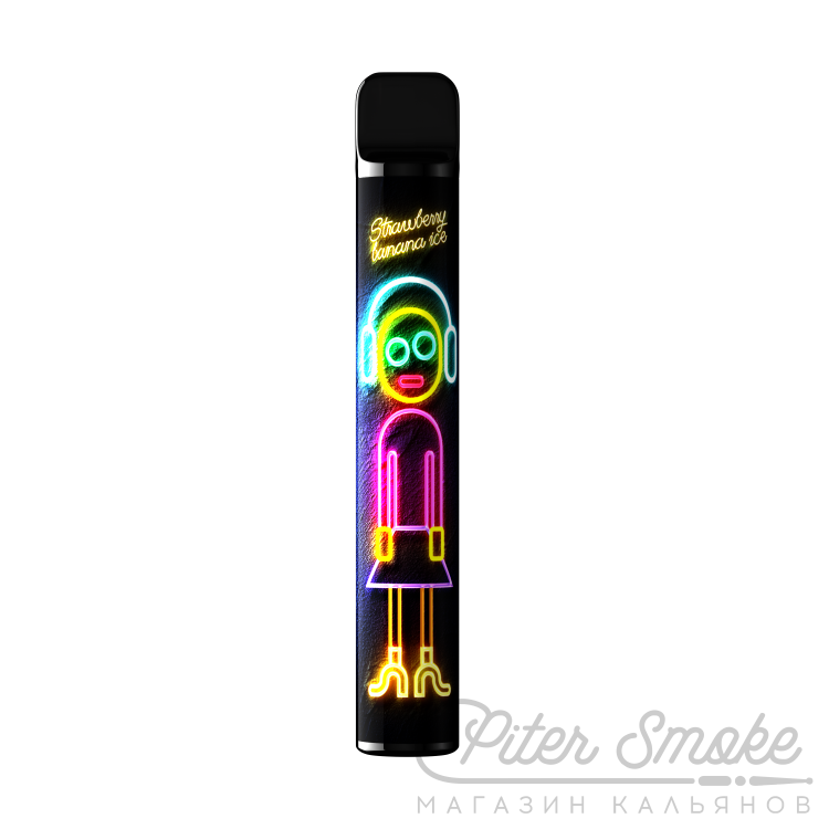 Одноразовая электронная сигарета Crash 800 - Strawberry Banana Ice (Клубника, Банан и лед)