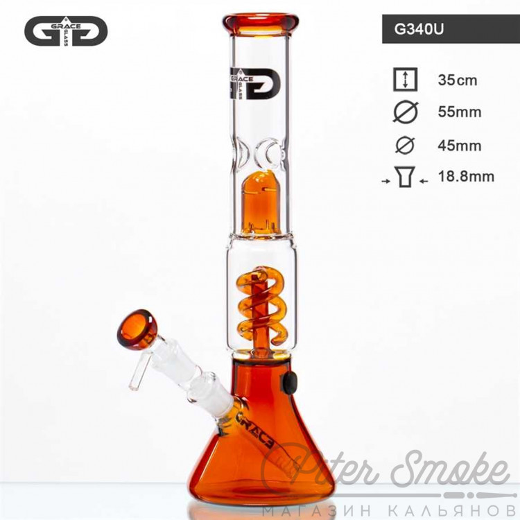 Бонг Grace Glass "Umber Beaker Twin"